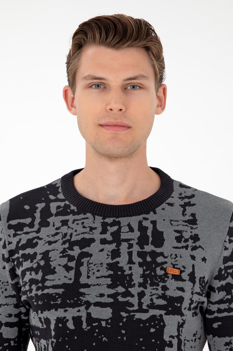 Erkek Regular Fit Bisiklet Yaka Lacivert Kazak