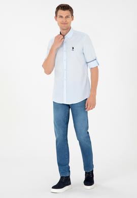 Erkek Açık Mavi Uzun Kollu Gömlek - 50291240023
