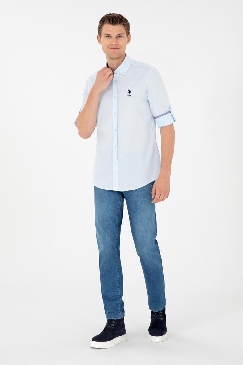 Erkek Açık Mavi Uzun Kollu Gömlek - 50291240023