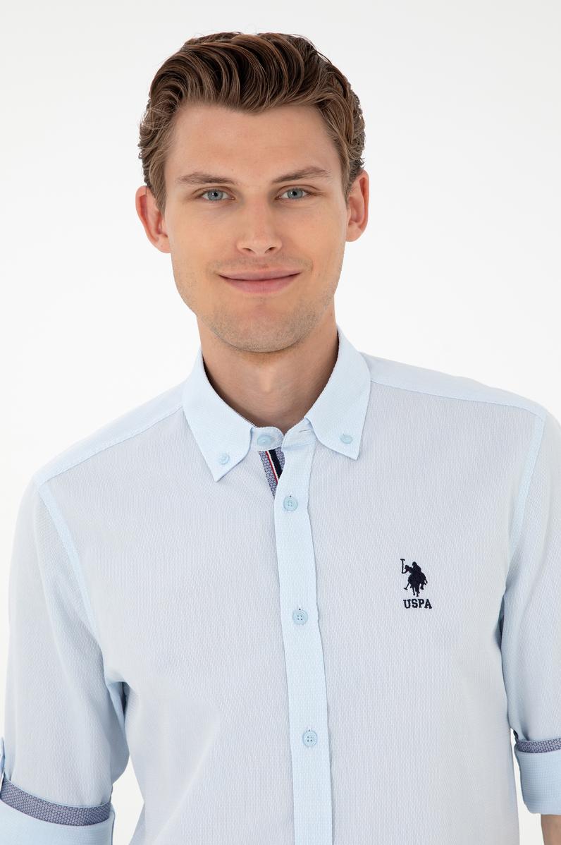 Erkek Açık Mavi Uzun Kollu Gömlek