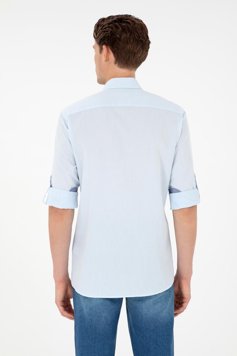 Erkek Açık Mavi Uzun Kollu Gömlek - 50291240023