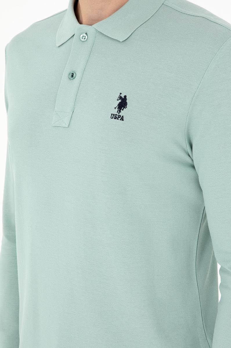 Erkek Su Yeşili Basic Sweatshirt