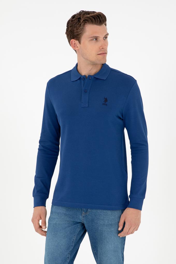 Erkek İndigo Basic Sweatshirt