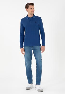 Erkek İndigo Basic Sweatshirt - 50297904039