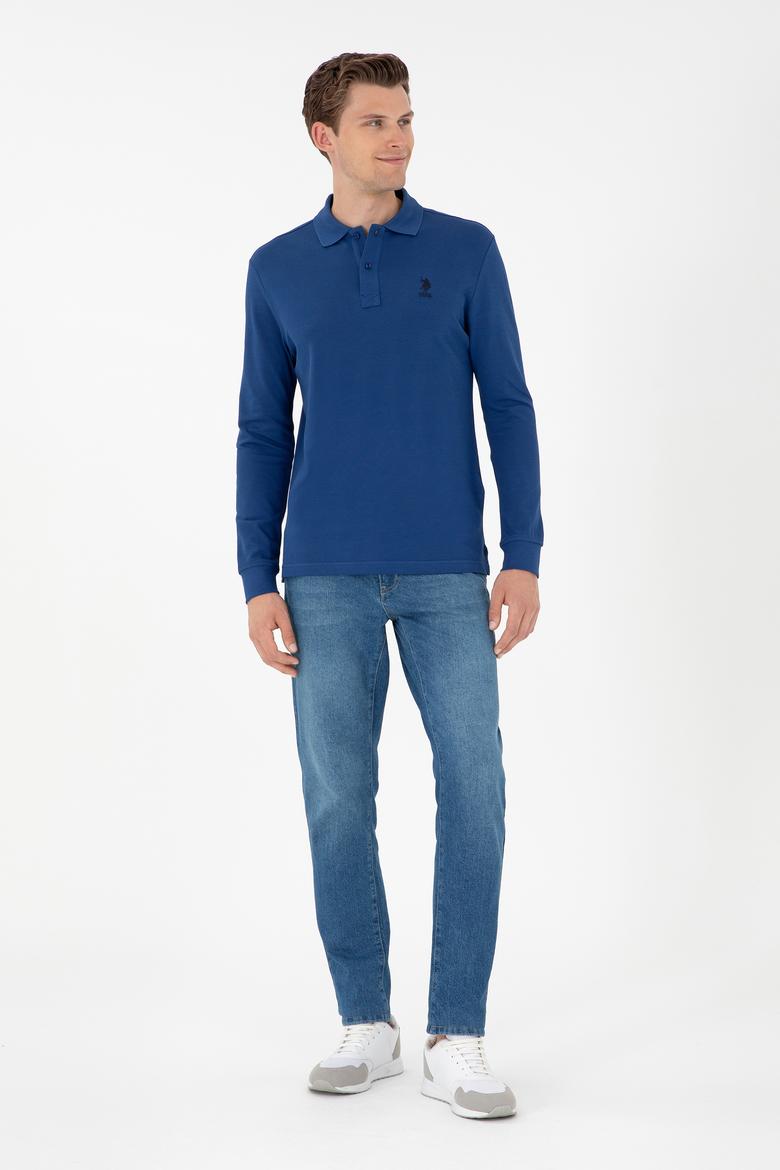Erkek İndigo Basic Sweatshirt - 50297904039