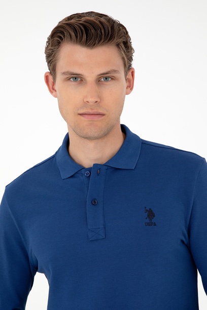 Erkek İndigo Basic Sweatshirt