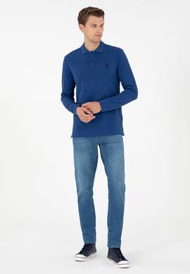 Erkek İndigo Basic Sweatshirt - 50289062335