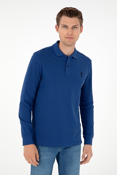 Erkek İndigo Basic Sweatshirt