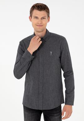 Erkek Antrasit Uzun Kollu Gömlek - 50292424005