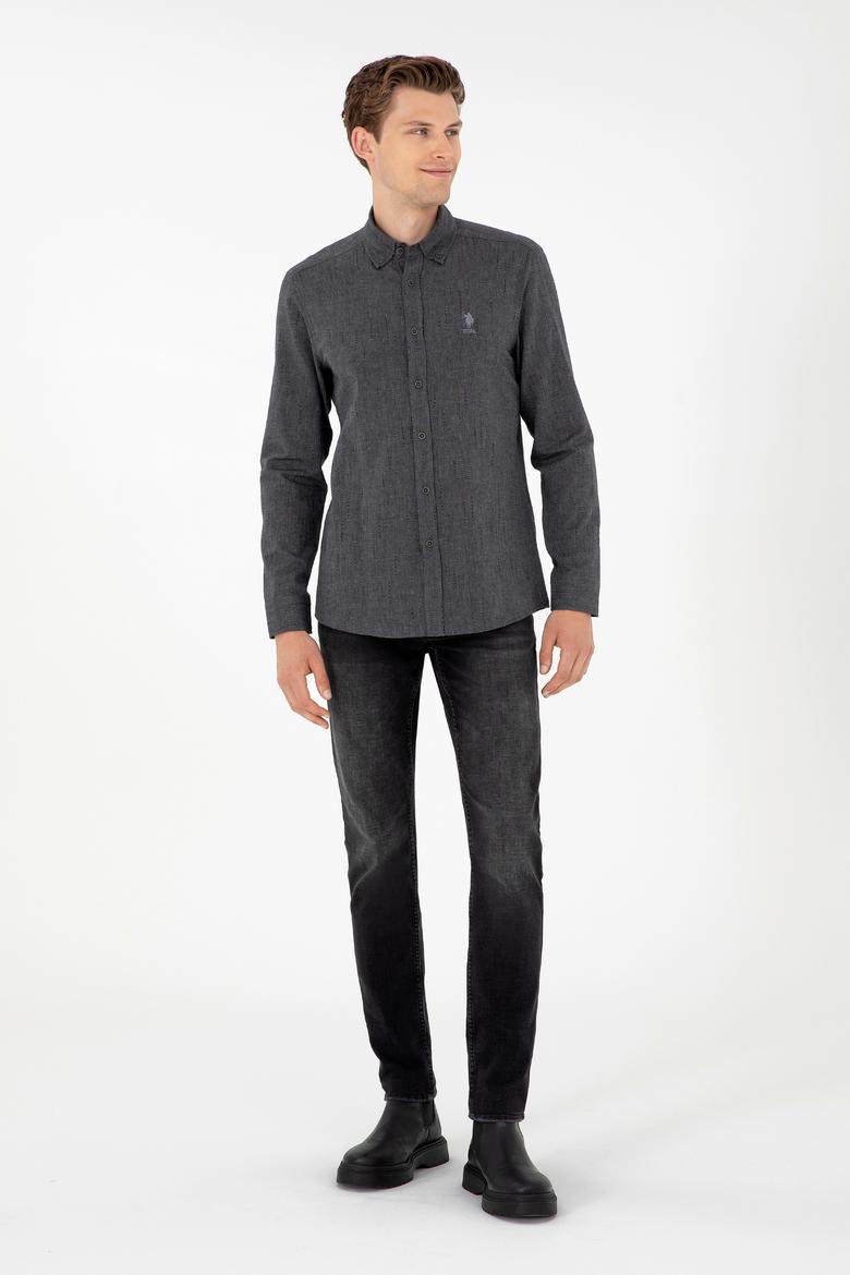 Erkek Antrasit Uzun Kollu Gömlek - 50292424005
