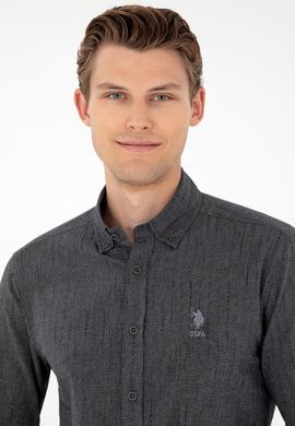Erkek Antrasit Uzun Kollu Gömlek - 50292424005