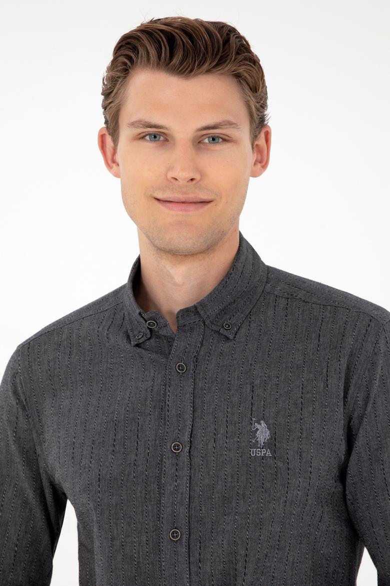 Erkek Antrasit Uzun Kollu Gömlek - 50292424005