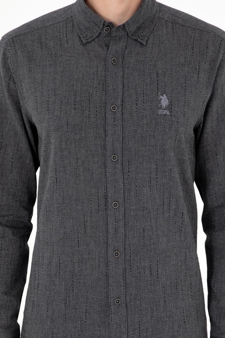 Erkek Antrasit Uzun Kollu Gömlek - 50292424005