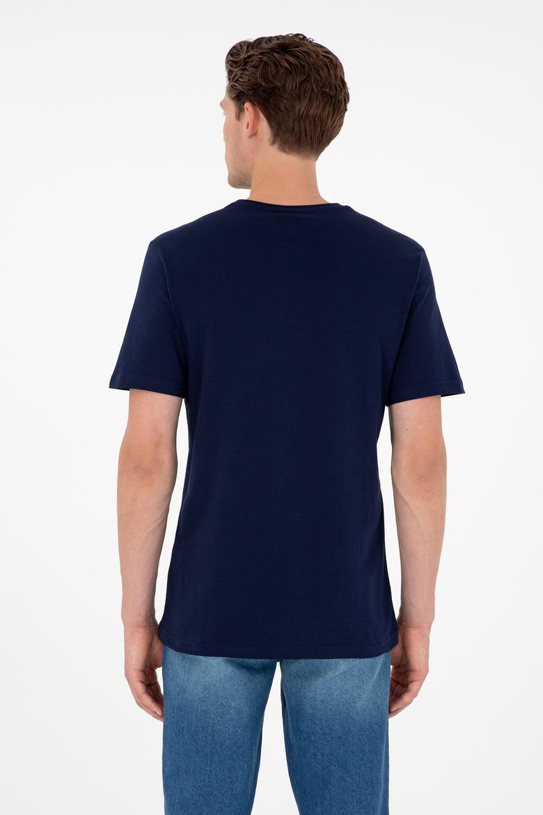 Erkek Lacivert Basic Tişört - 50294224037