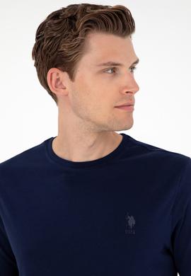 Erkek Lacivert Basic Tişört - 50294224037