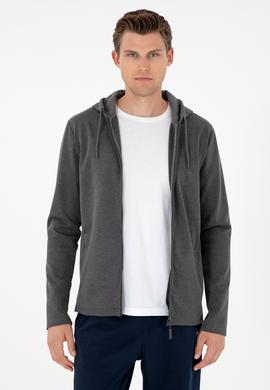 Erkek Antrasit Melanj Örme Hırka - 50289025017