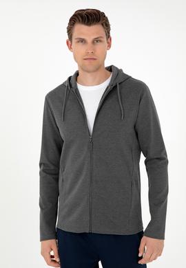 Erkek Antrasit Melanj Örme Hırka - 50289025017