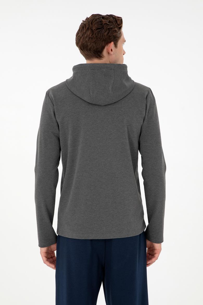 Erkek Antrasit Melanj Örme Hırka - 50289025017