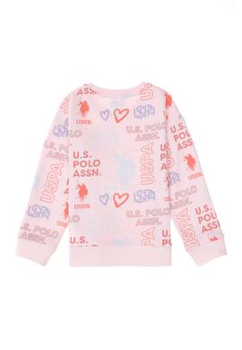 Kız Çocuk Pembe Bisiklet Yaka Sweatshirt - 50297494010