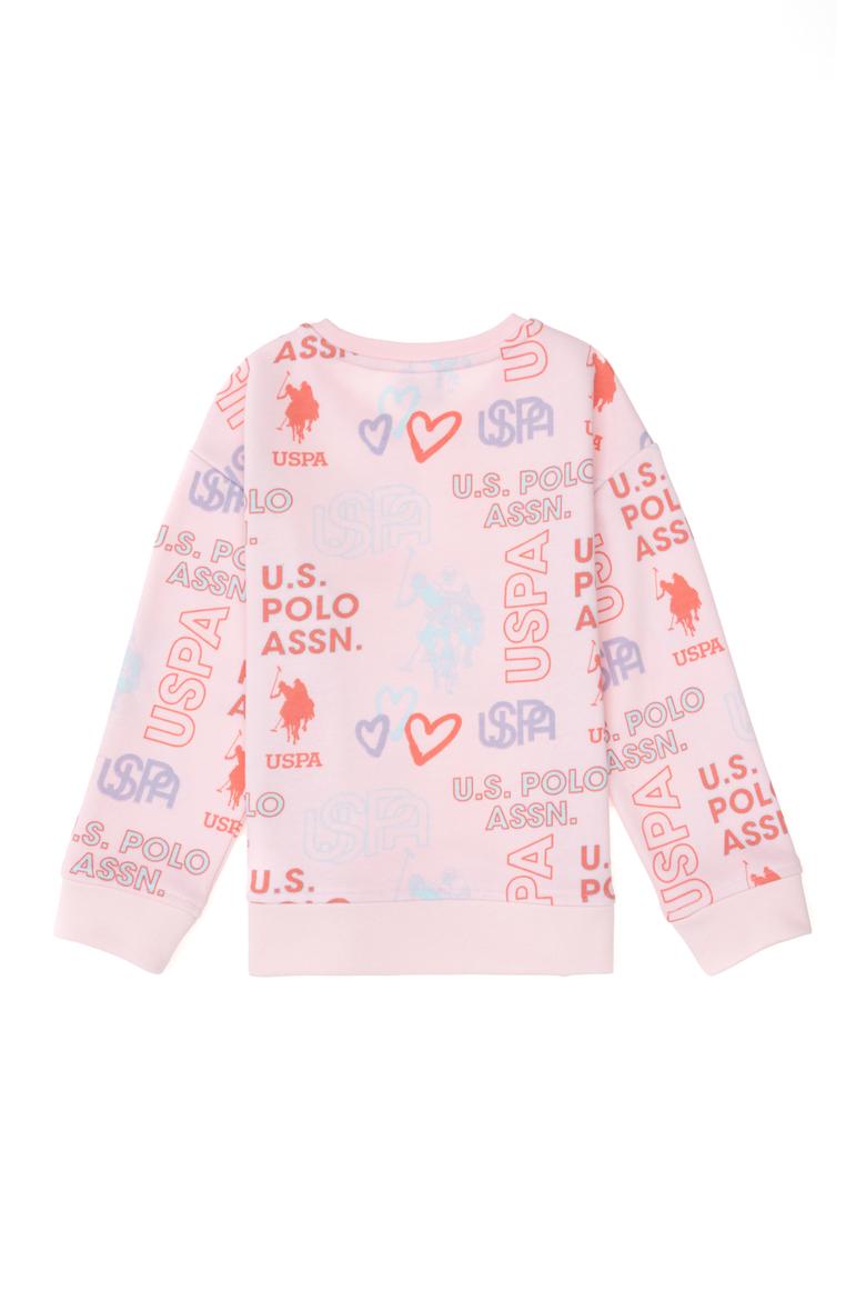 Kız Çocuk Pembe Bisiklet Yaka Sweatshirt - 50297494010