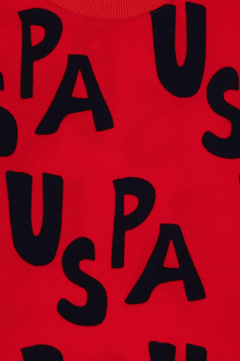 Erkek Çocuk Kırmızı Bisiklet Yaka Sweatshirt