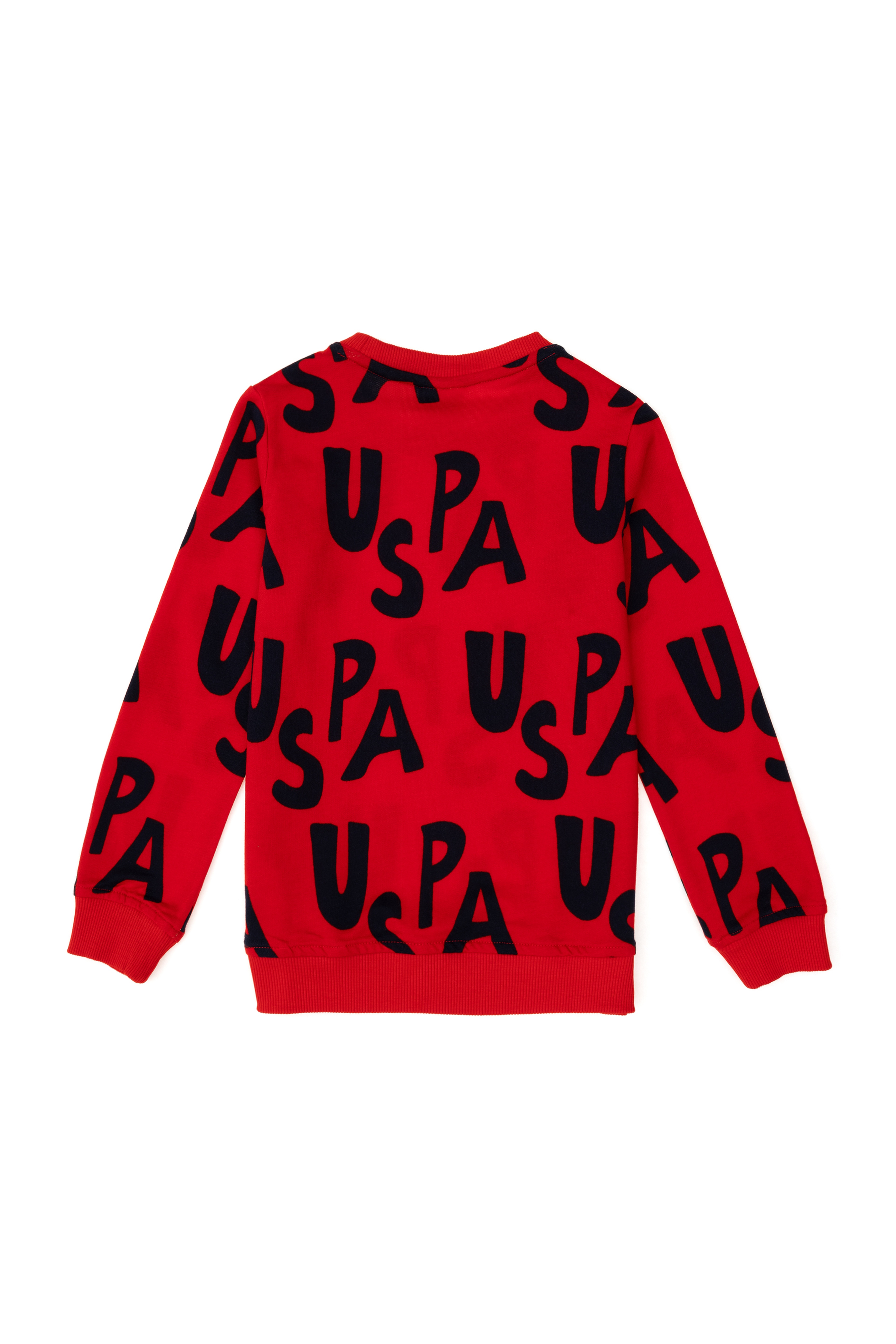 Erkek Çocuk Kırmızı Bisiklet Yaka Sweatshirt - Image 2