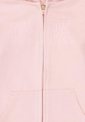 Kız Çocuk Açık Pembe Kapüşonlu Basic Sweatshirt - 50292507083