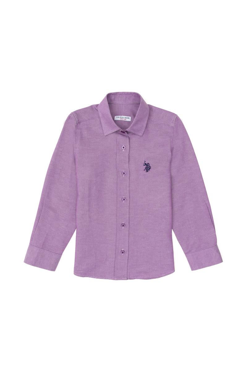 Kız Çocuk Menekşe Uzun Kollu Gömlek