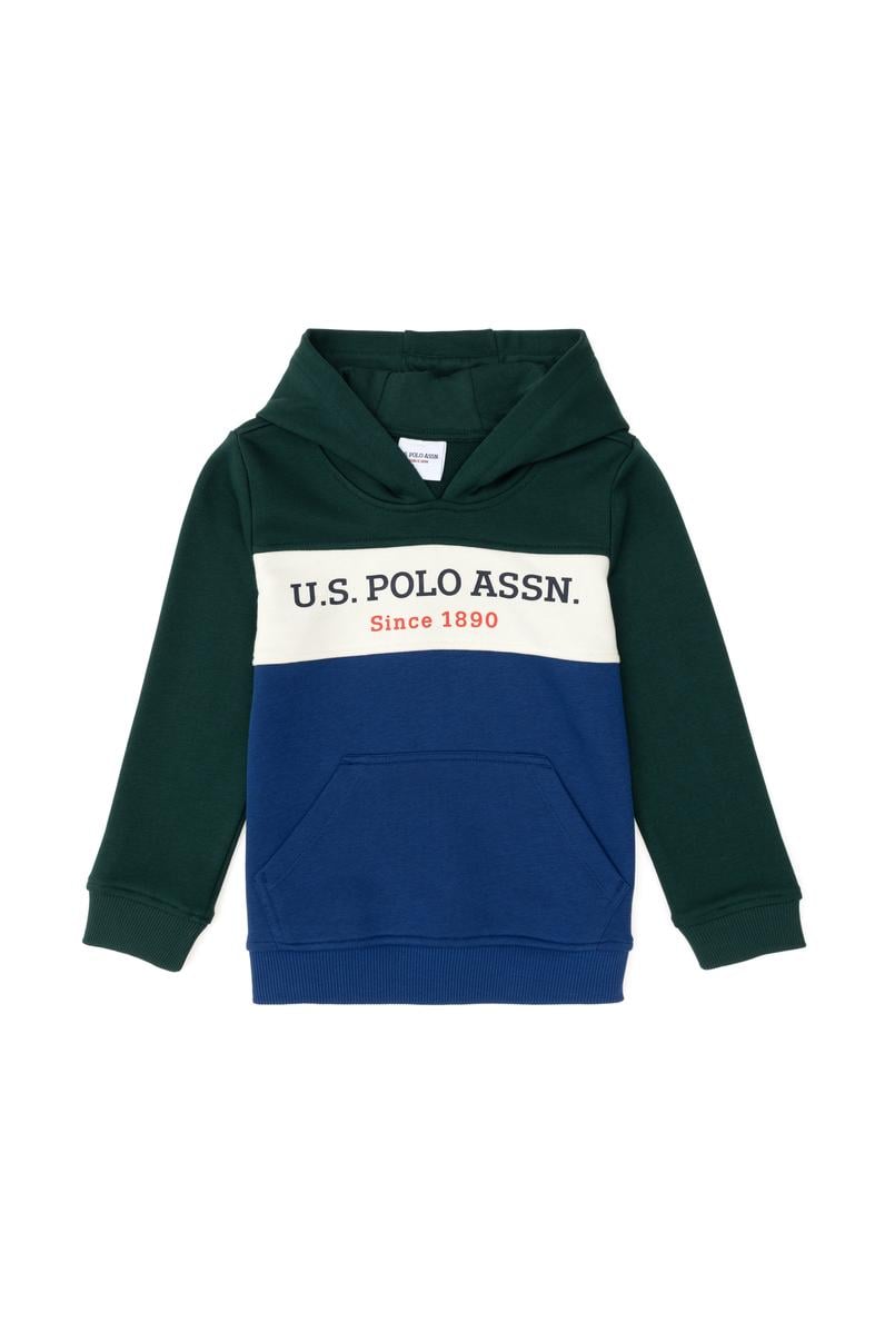 Erkek Çocuk Koyu Yeşil Kapüşonlu Sweatshirt