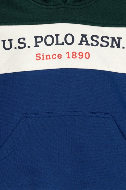 Erkek Çocuk Koyu Yeşil Kapüşonlu Sweatshirt