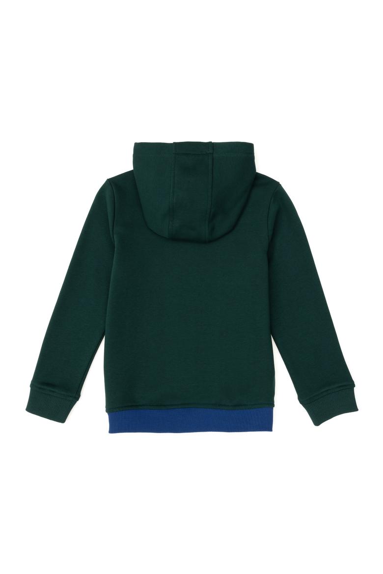 Erkek Çocuk Koyu Yeşil Kapüşonlu Sweatshirt - 50293616006