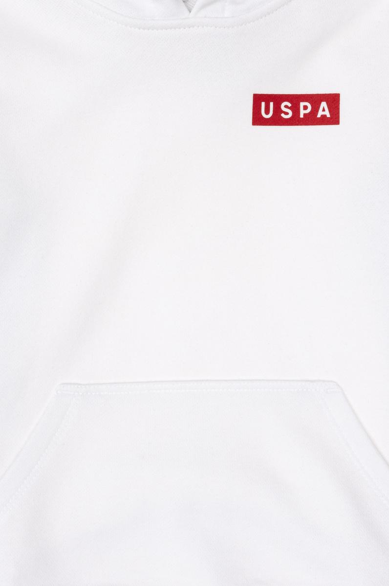 Erkek Çocuk Beyaz Kapüşonlu Sweatshirt