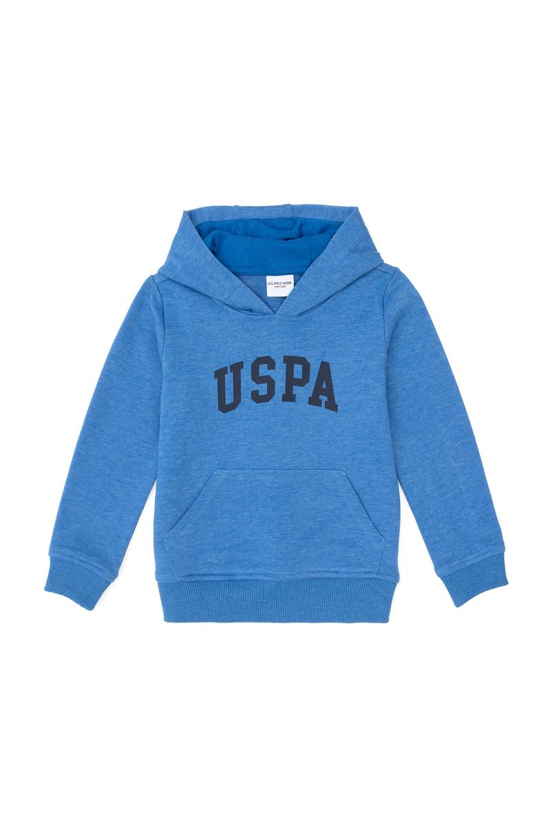 Erkek Çocuk Kobalt Basic Kapüşonlu Sweatshirt