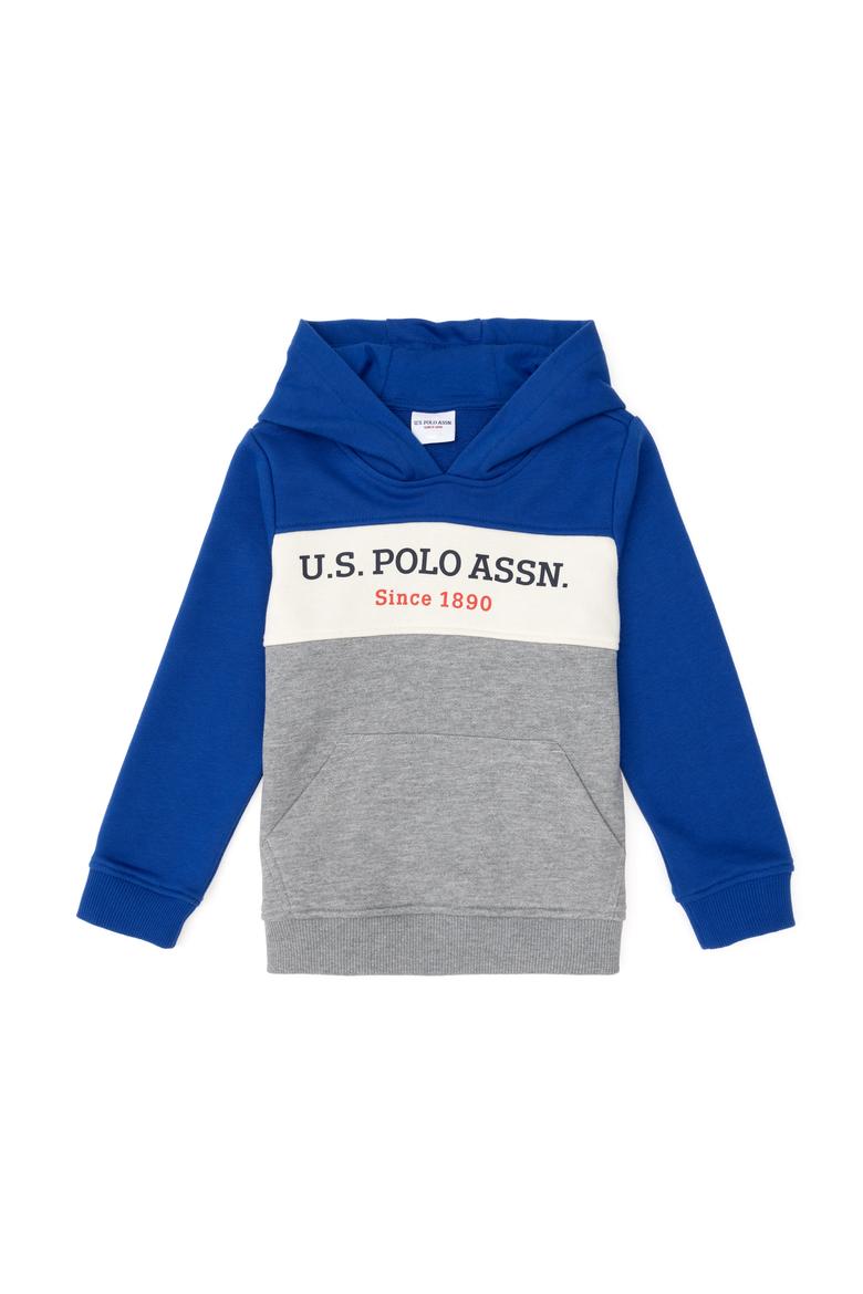 Erkek Çocuk Saks Kapüşonlu Sweatshirt