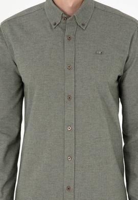 Erkek Haki Uzun Kollu Gömlek - 50292290006