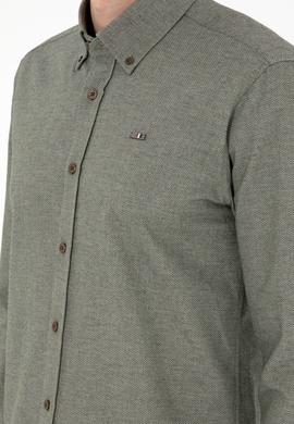 Erkek Haki Uzun Kollu Gömlek - 50292290006