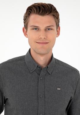 Erkek Antrasit Uzun Kollu Gömlek - 50292290045