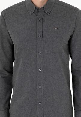 Erkek Antrasit Uzun Kollu Gömlek - 50292290045