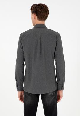 Erkek Antrasit Uzun Kollu Gömlek - 50292290045