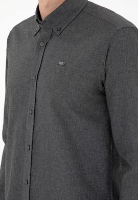 Erkek Antrasit Uzun Kollu Gömlek - 50292290045