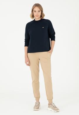 Kadın Lacivert Bisiklet Yaka Sweatshirt - 50296903013