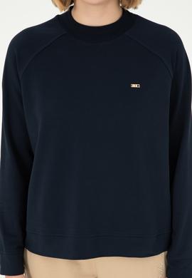Kadın Lacivert Bisiklet Yaka Sweatshirt - 50296903013