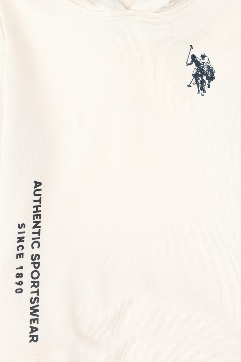 Erkek Çocuk Krem Kapüşonlu Sweatshirt