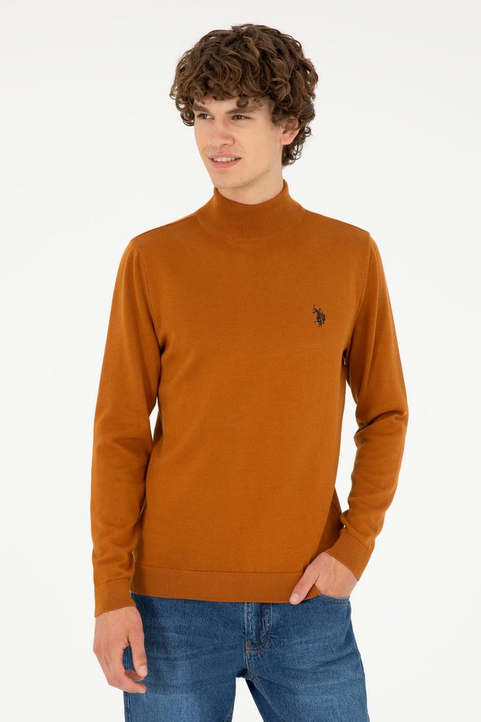 Erkek Slim Fit Yarım Boğazlı Coconut Basic Kazak