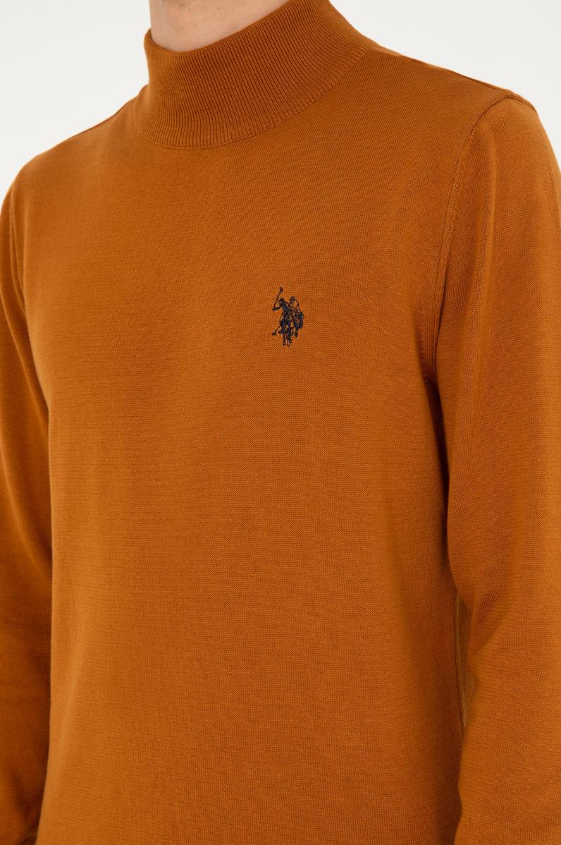 Erkek Slim Fit Yarım Boğazlı Coconut Basic Kazak