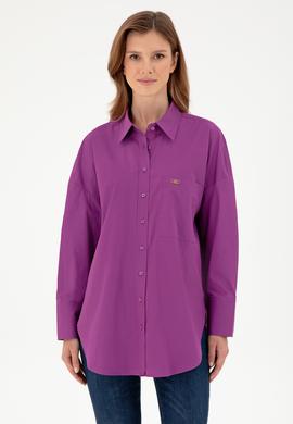 Kadın Menekşe Uzun Kollu Tunik Gömlek - 50297115019