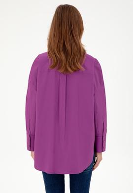 Kadın Menekşe Uzun Kollu Tunik Gömlek - 50297115019