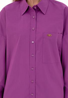 Kadın Menekşe Uzun Kollu Tunik Gömlek - 50297115019