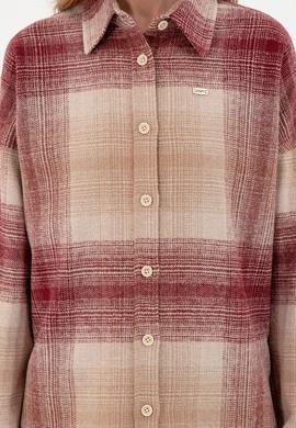 Kadın Vişne Uzun Kollu Gömlek - 50297439027