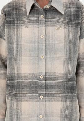 Kadın Gri Uzun Kollu Gömlek - 50297439014